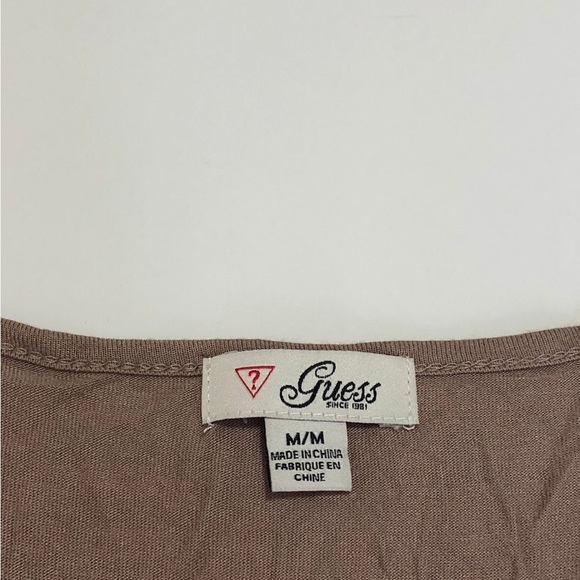 Guess, gold matte sequence blouse, preowned, size M - Picture 3 of 4